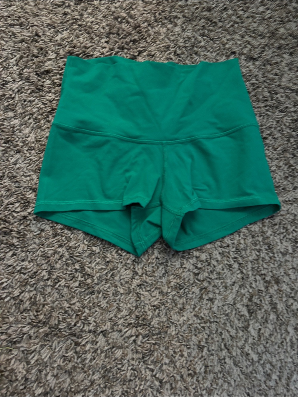 lululemon athletica High-Waist Emerald Green Workout Shorts